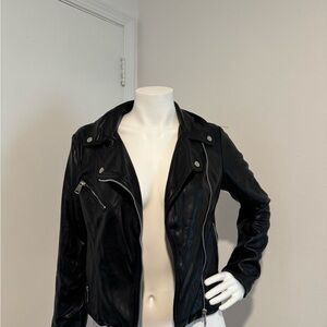 Classic Black Leather Jacket for Women